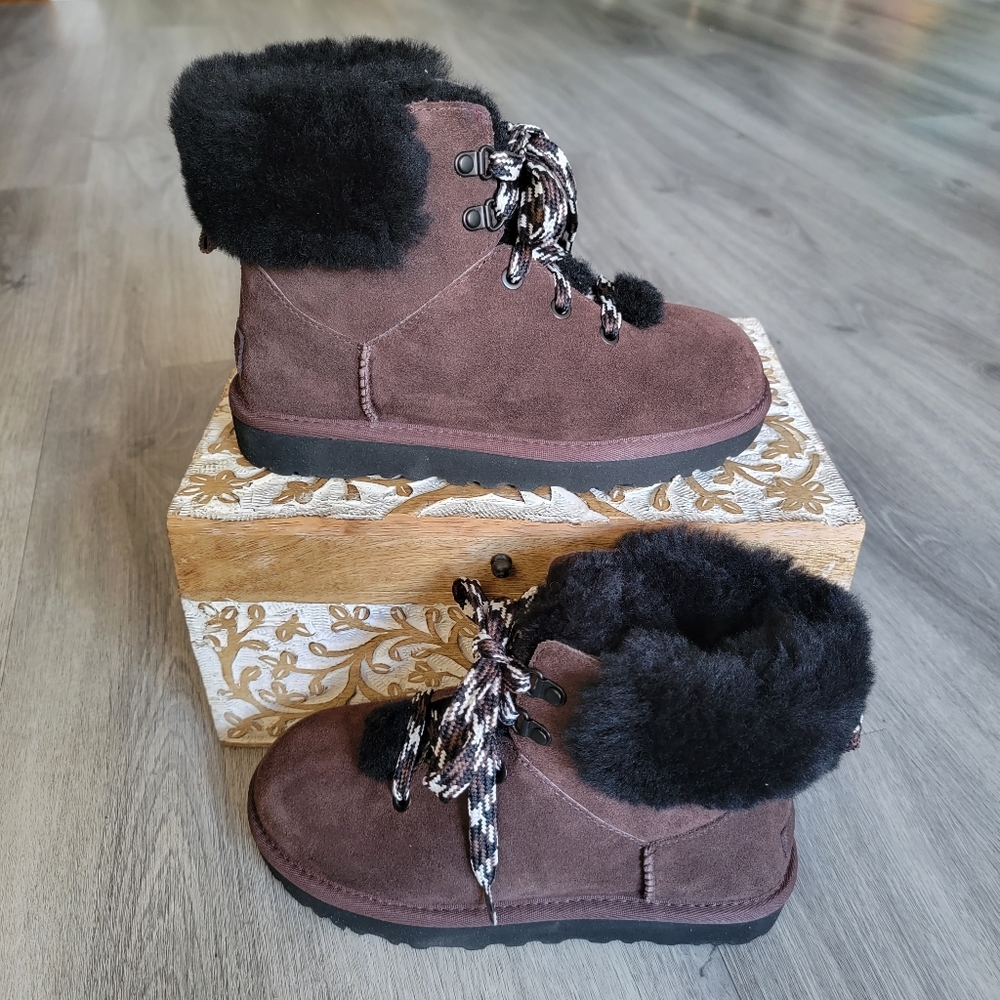 UGG Classic Mini Alpine Lace Suede Boot